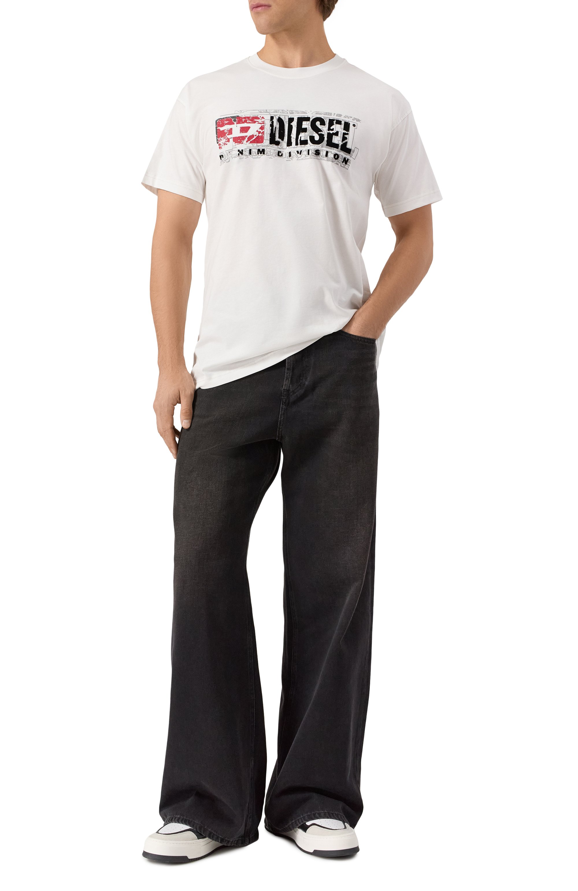 Хлопковая футболка DIESEL, арт. A19436/0PLAT, фото 2