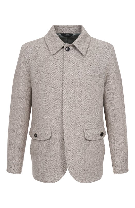 Пиджак из кашемира и шелка Brioni SGQV0L/0D315 Бежевый SGQV0L/0D315