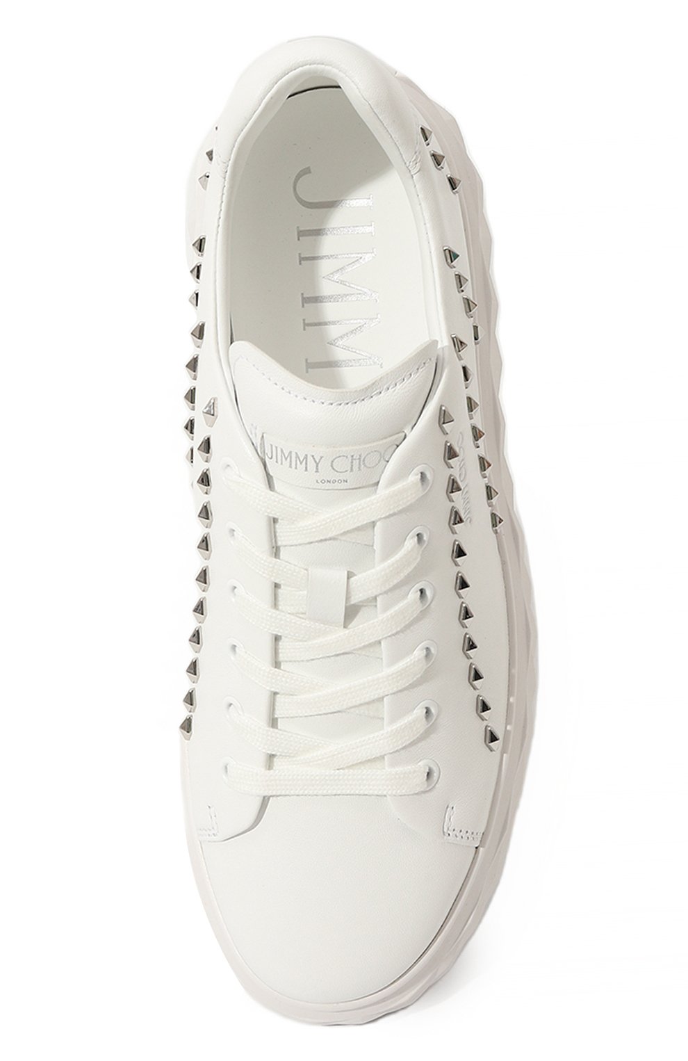 Кожаные кеды diamond JIMMY CHOO, арт. DIAM0ND LIGHT MAXI/F/AQF, фото 6
