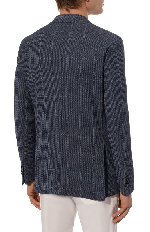 Хлопковый пиджак Sartoria Latorre JEF74/JF062 Синий  JEF74/JF062 Фото 6