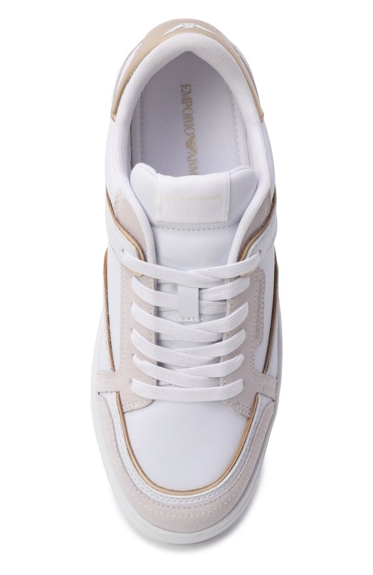 Кожаные кеды Emporio Armani EW003081/AF25727 Белый  EW003081/AF25727 Фото 6