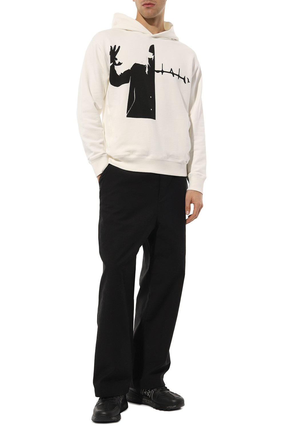 Комбинированные кроссовки jeff PREMIATA черного цвета по цене 39800 руб., арт. JEFF/VAR 5076M, фото 2 Комбинированные кроссовки jeff PREMIATA, арт. JEFF/VAR 5076M, фото 2