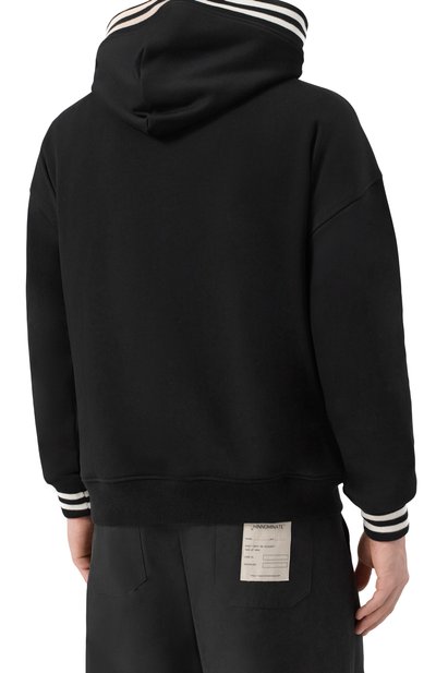 Хлопковое худи HINNOMINATE черного цвета по цене 19800 руб., арт. HMABM01440, фото 4 Хлопковое худи HINNOMINATE, арт. HMABM01440, фото 4