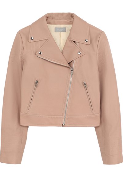 Укороченная кожаная куртка с косой молнией YVES SALOMON ENFANT, арт. 8EEV200XXAPSY/14, фото 1