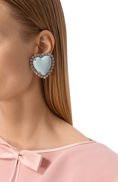 Клипсы coeur hyperbole VALENTINO светло-голубого цвета по цене 172000 руб., арт. 8W2J0Z47/CEL, фото 2 Клипсы coeur hyperbole VALENTINO, арт. 8W2J0Z47/CEL, фото 2