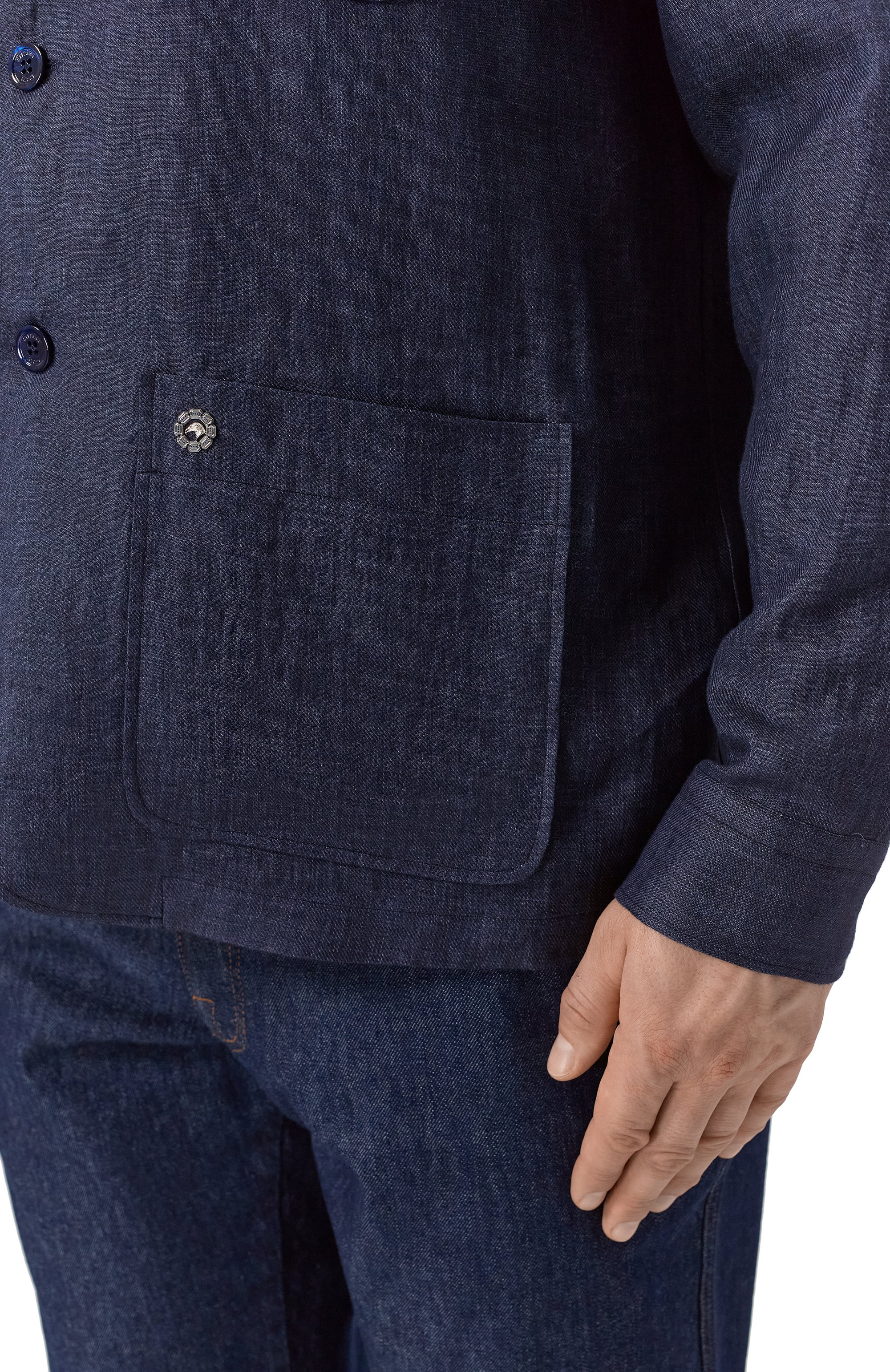 Льняная куртка-рубашка STEFANO RICCI, арт. SP008204/BN2930, фото 5