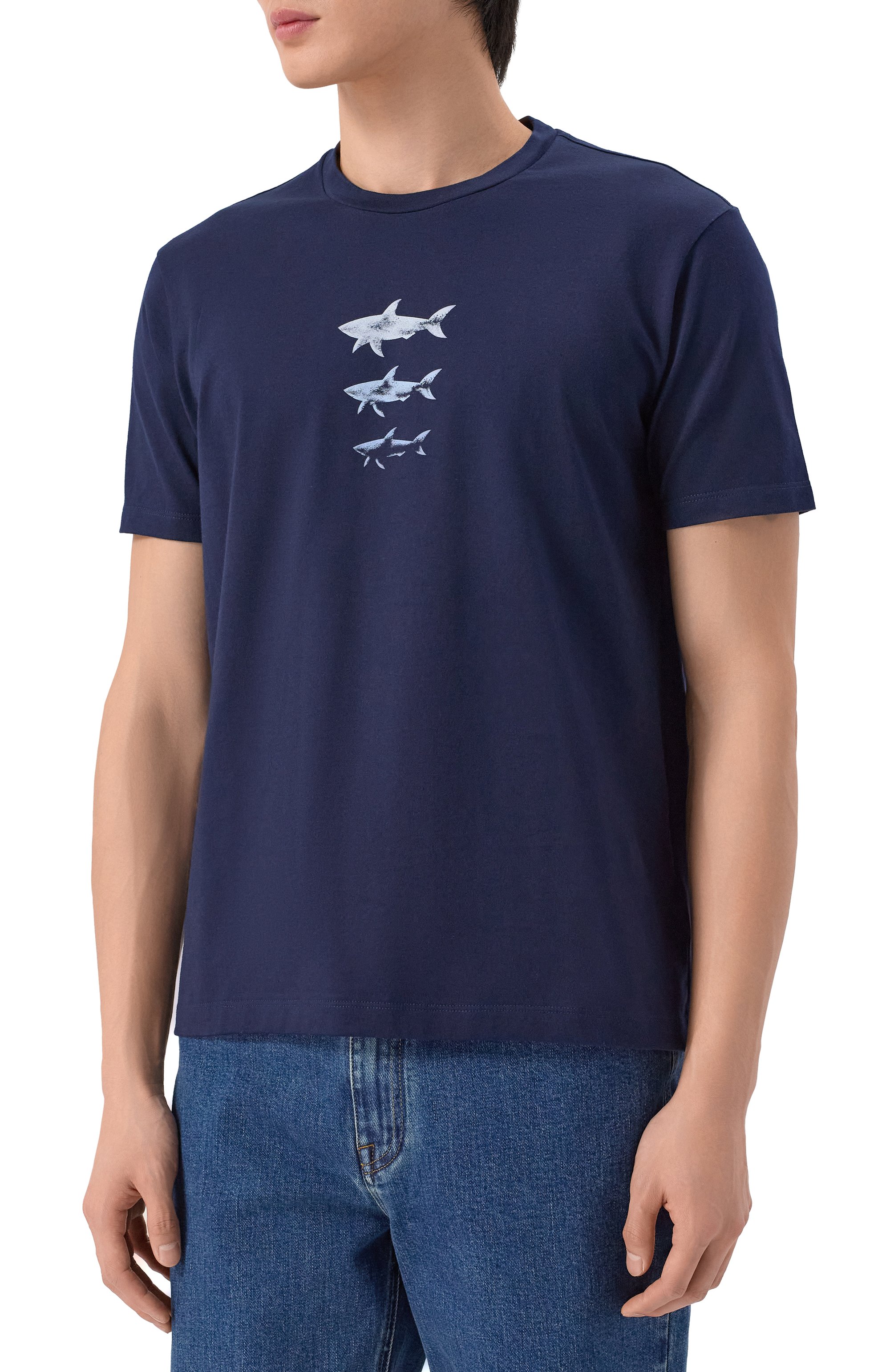 Хлопковая футболка PAUL&SHARK, арт. 26411048_001, фото 3