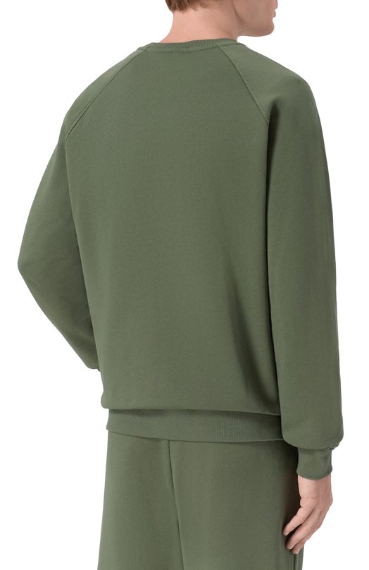 Хлопковый свитшот Moschino A1707/4418 Зелёный  A1707/4418 Фото 4