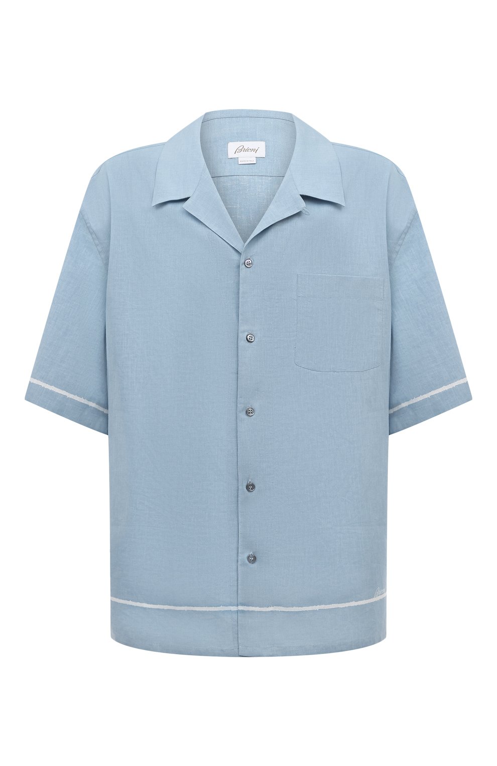 Рубашка изо льна и хлопка BRIONI, арт. SCEN0L/P1128, фото 1