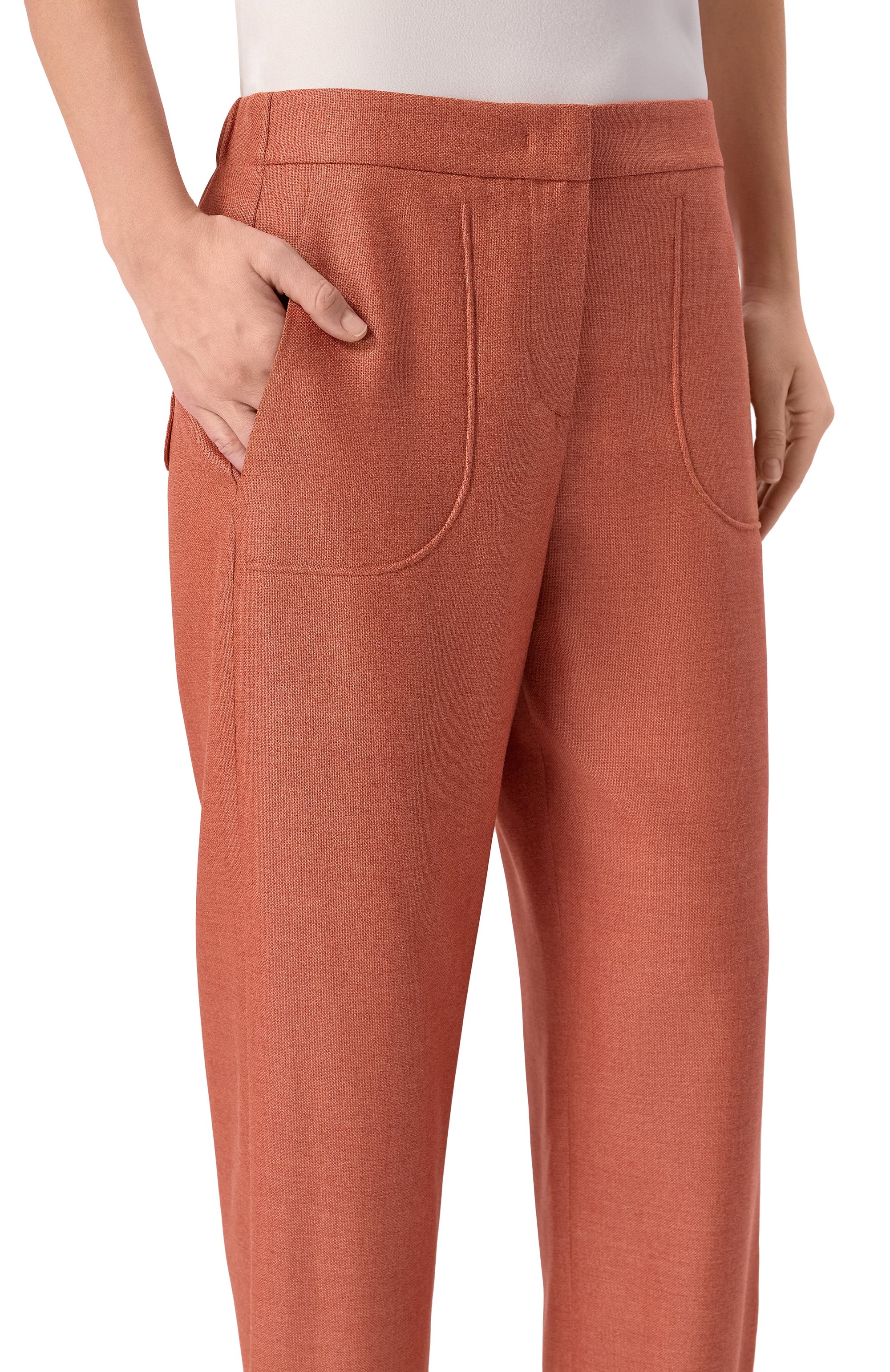 Брюки из шелка и шерсти GIORGIO ARMANI оранжевого цвета по цене 199500 руб., арт. GW002604/TE20034, фото 5 Брюки из шелка и шерсти GIORGIO ARMANI, арт. GW002604/TE20034, фото 5