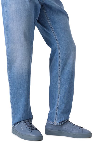 Кожаные кеды gloria SANTONI, арт. MBGG22063AVZTMIA, фото 3