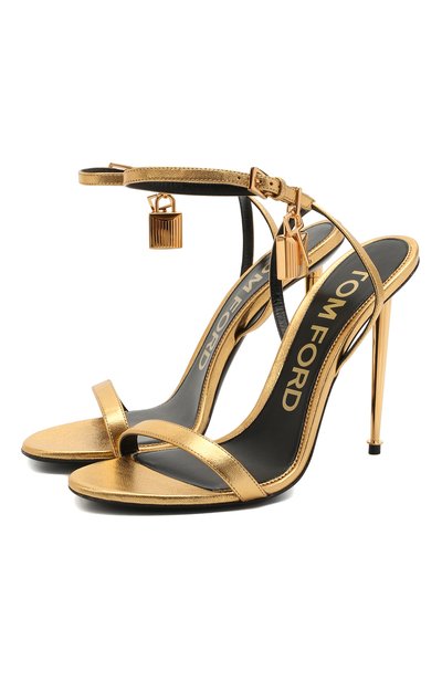 Кожаные босоножки padlock TOM FORD, арт. W2436T-LSP014, фото 1