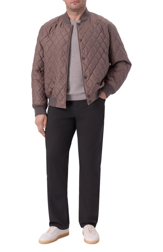 Шелковый бомбер MVST M25.1PM.0005/BIG SIZE/ZEGNA SILKY Бежевый  M25.1PM.0005/BIG SIZE/ZEGNA SILKY Фото 2