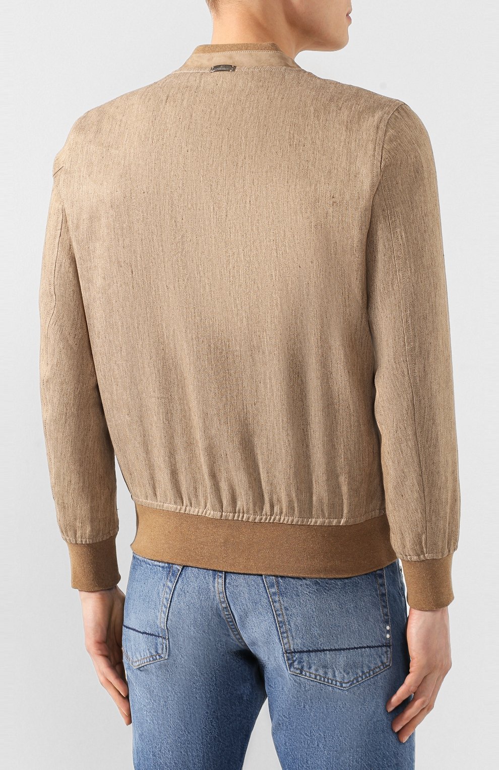 Комбинированный бомбер CAPOBIANCO светло-коричневого цвета по цене 77650 руб., арт. 8M173.CTSG., фото 4 Комбинированный бомбер CAPOBIANCO, арт. 8M173.CTSG., фото 4