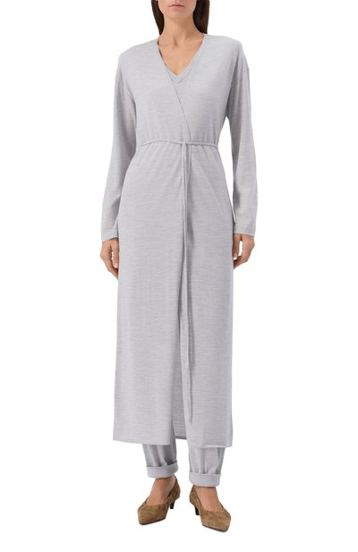 Кардиган из шерсти и шелка 12 STOREEZ серого цвета по цене 24000 руб., арт. 134040, фото 3 Кардиган из шерсти и шелка 12 STOREEZ, арт. 134040, фото 3