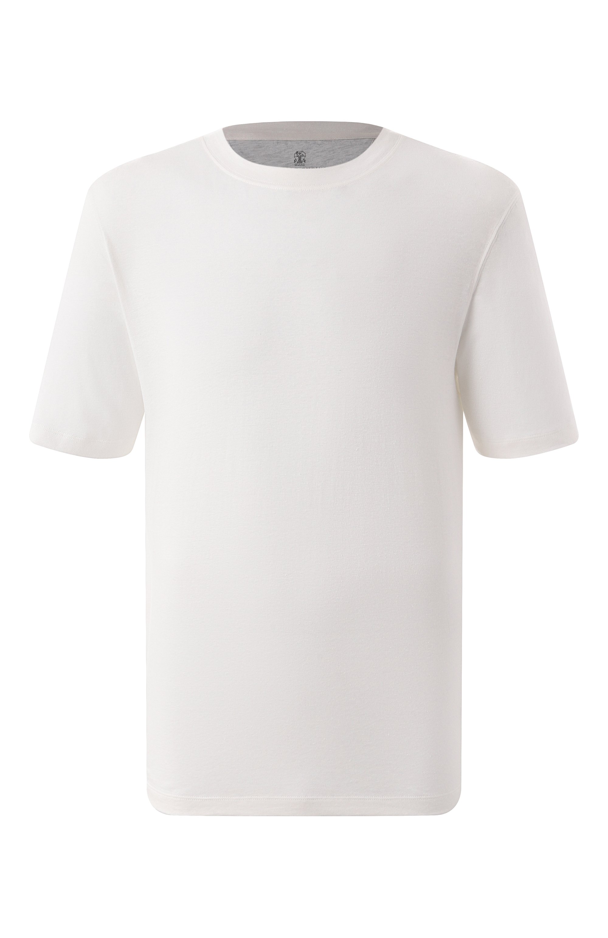 Футболка изо льна и хлопка BRUNELLO CUCINELLI, арт. MW8351308, фото 1