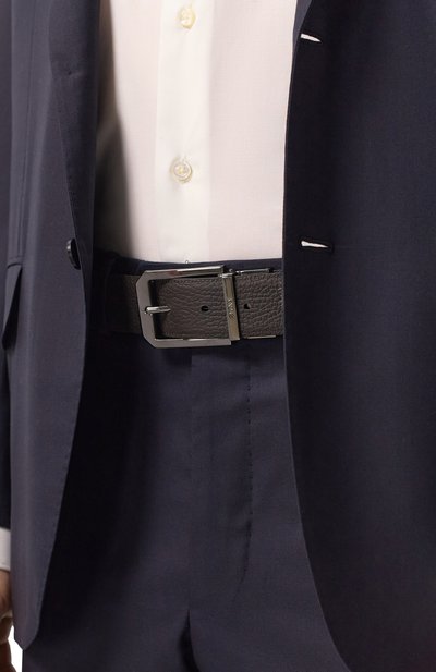 Двусторонний ремень ZEGNA темно-синего цвета по цене 61550 руб., арт. B011RZ/LHAVG, фото 3 Двусторонний ремень ZEGNA, арт. B011RZ/LHAVG, фото 3