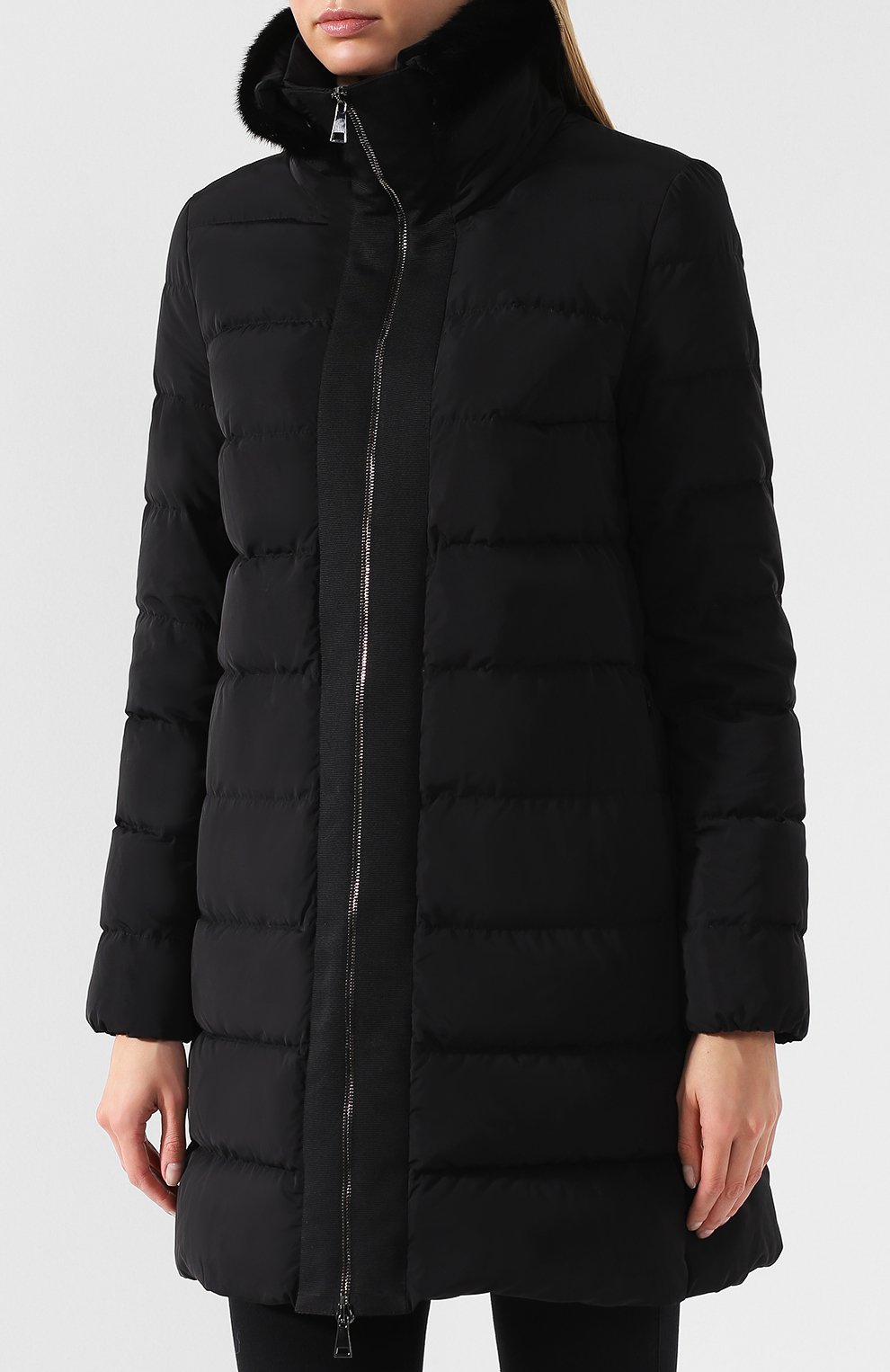 Стеганый пуховик с воротником-стойкой MONCLER, арт. D2-093-49363-20-54543, фото 3