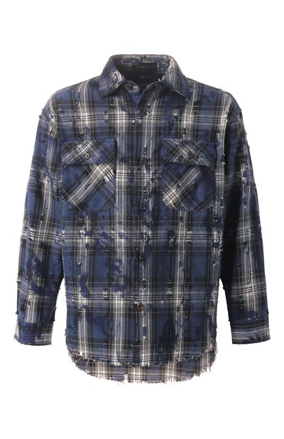 Хлопковая рубашка destroyed WHO_AM, арт. MCS1-WIM1-BLU, фото 1