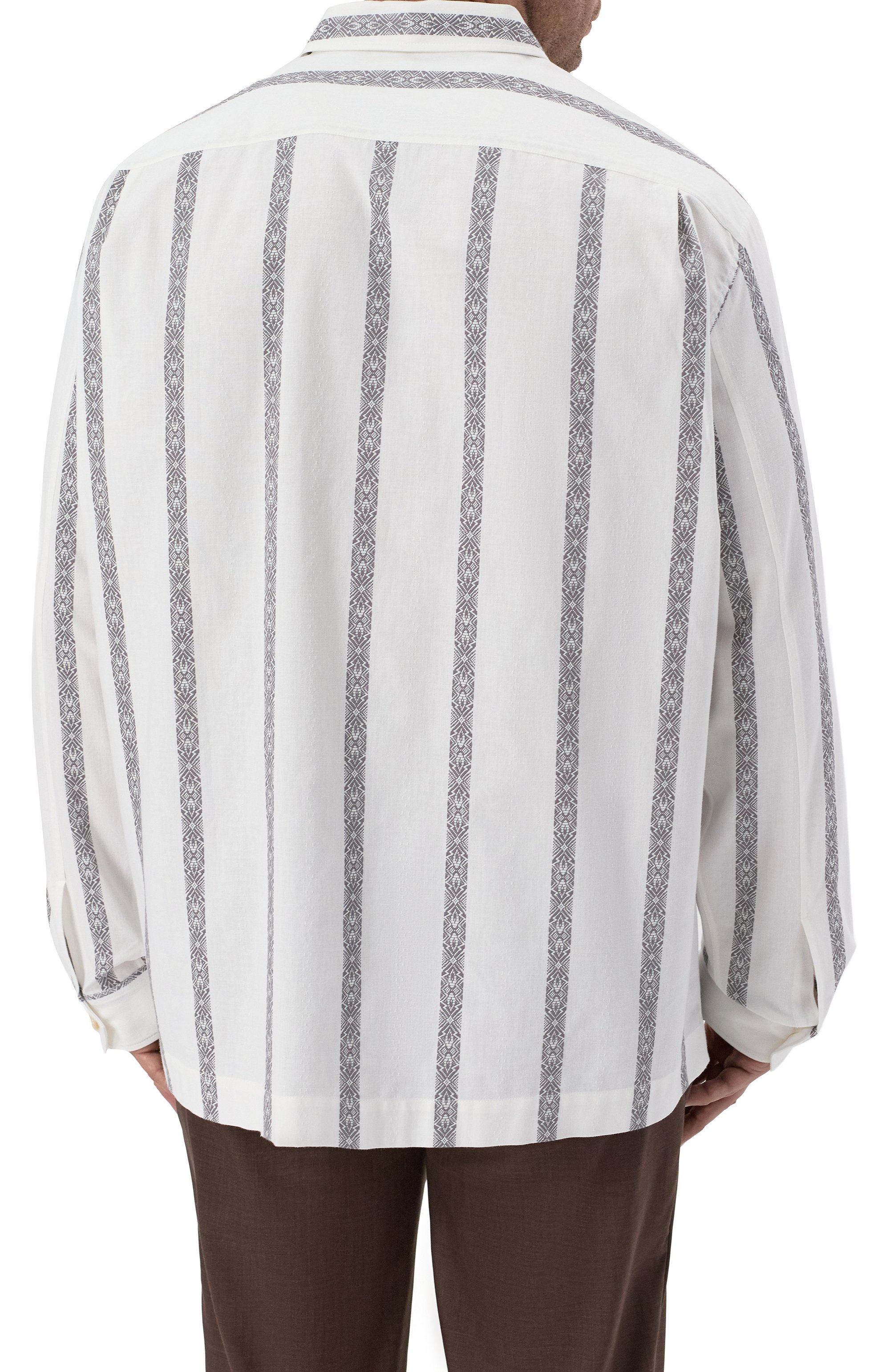 Хлопковая рубашка BRUNELLO CUCINELLI, арт. MM6790648, фото 4