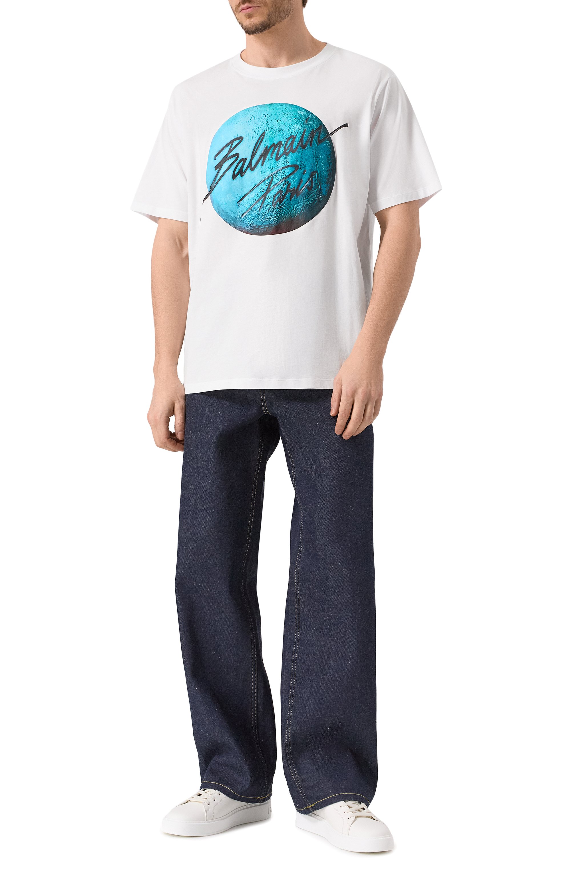 Хлопковая футболка BALMAIN, арт. EH0EG010GE80, фото 2