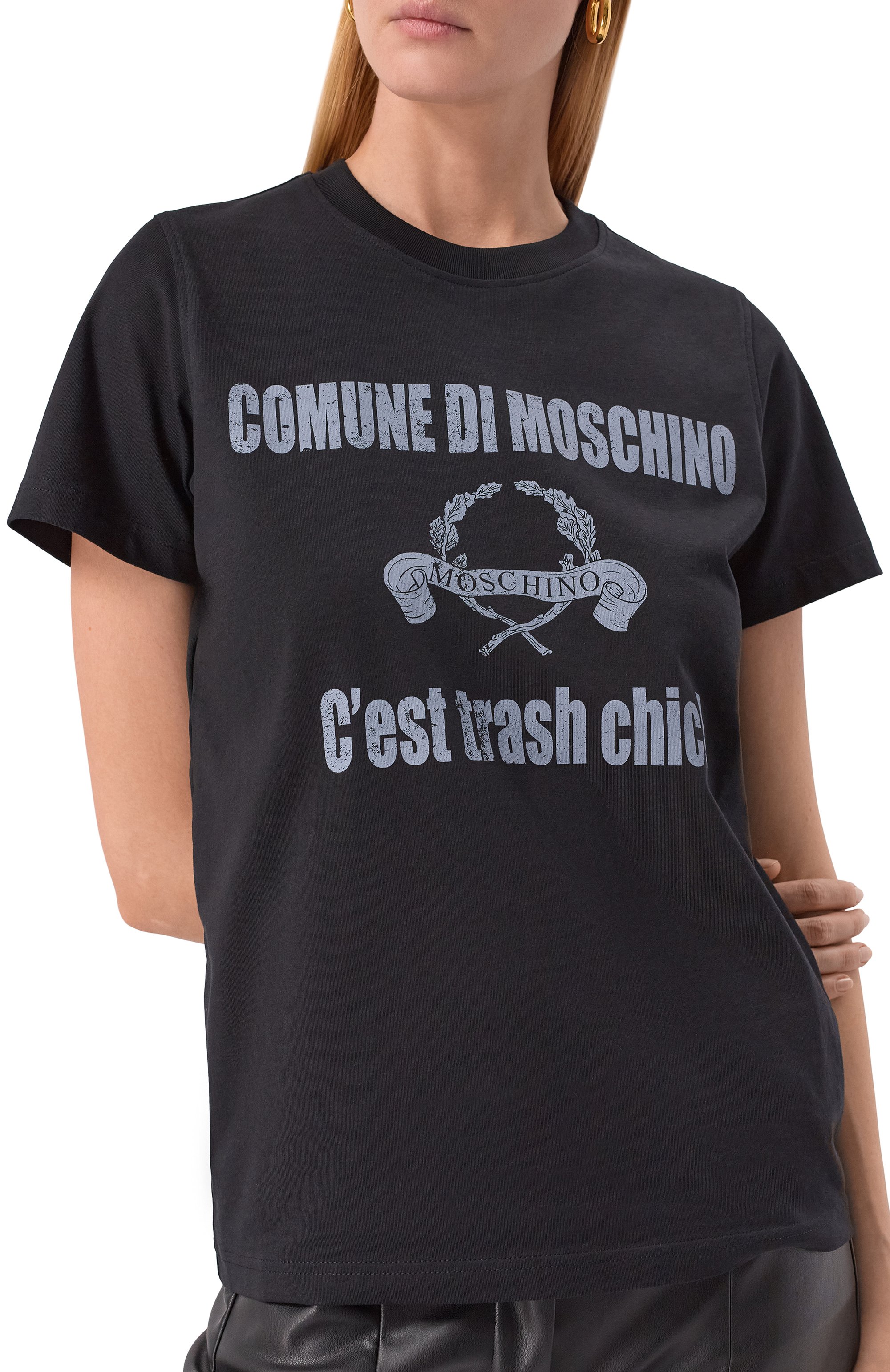 Хлопковая футболка MOSCHINO, арт. A0706/5441, фото 5