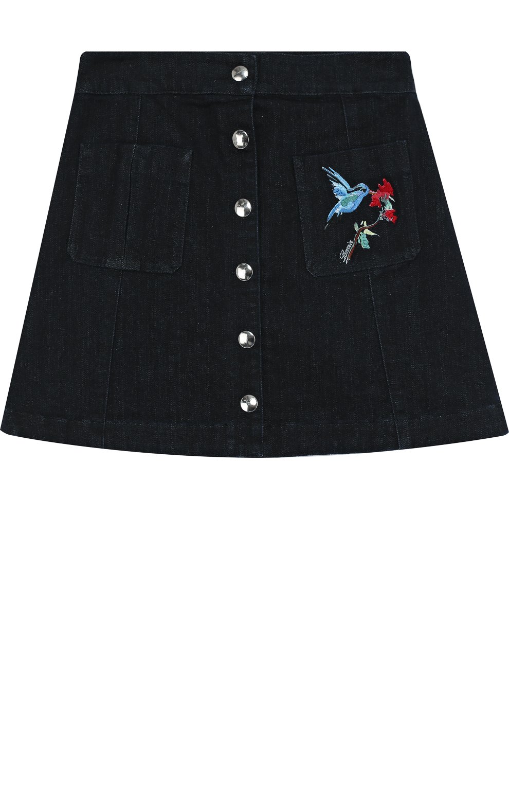 Джинсовая юбка а-силуэта с вышивкой LANVIN, арт. 4I7580/IX490/10-14, фото 1