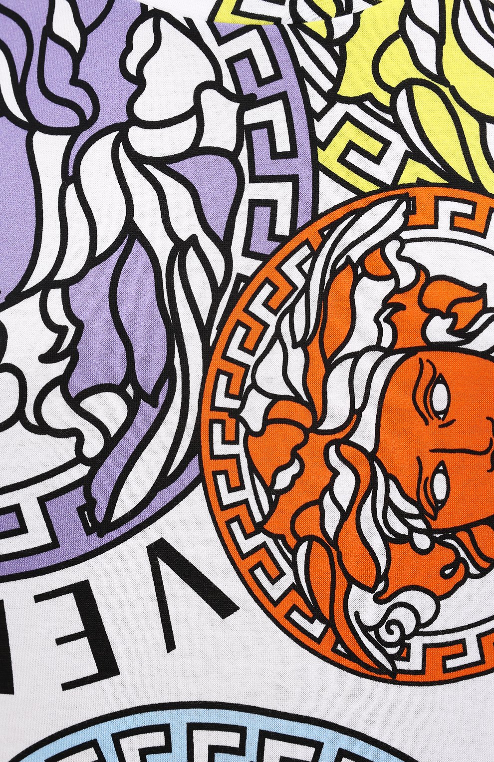 Хлопковая футболка VERSACE разноцветного цвета по цене 55250 руб., арт. A88532/1F00404, фото 5 Хлопковая футболка VERSACE, арт. A88532/1F00404, фото 5
