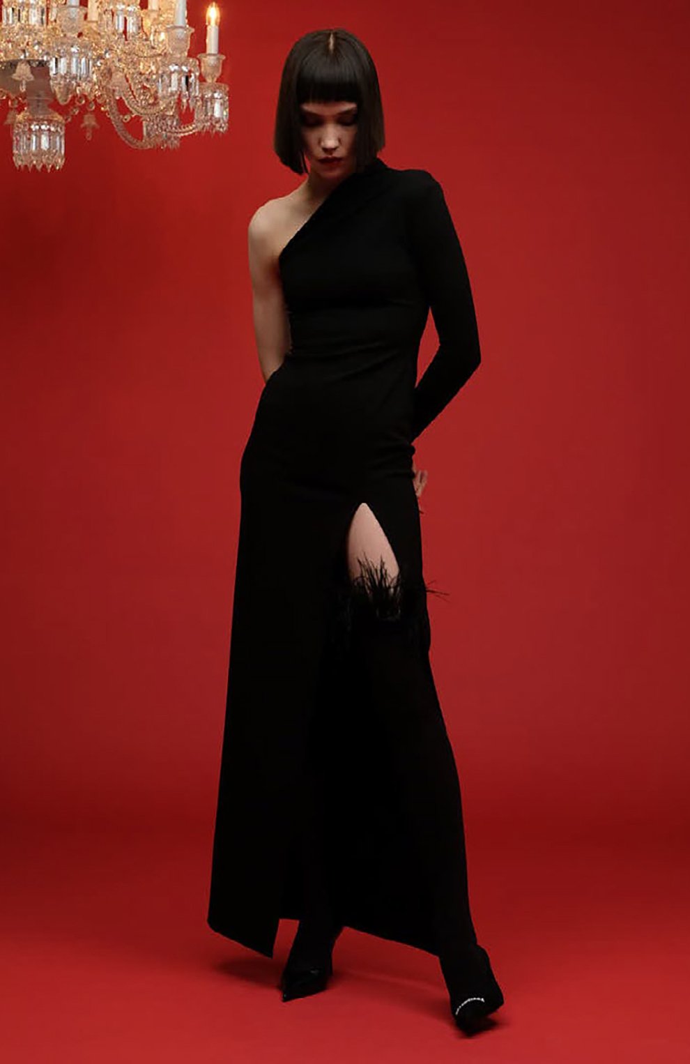 Платье SOLACE LONDON черного цвета по цене 42150 руб., арт. 0S21068, фото 6 Платье SOLACE LONDON, арт. 0S21068, фото 6