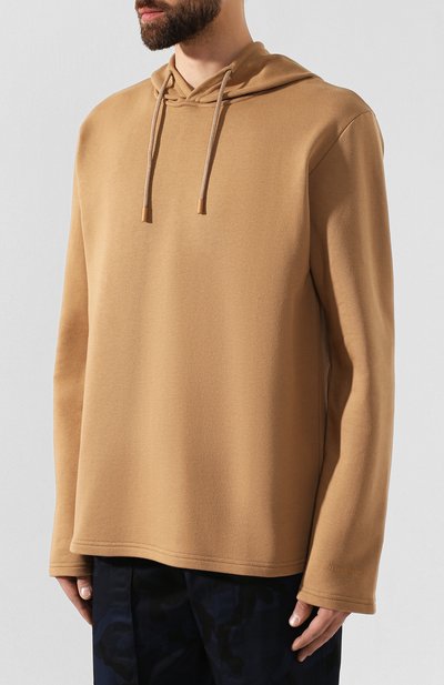 Хлопковое худи BOTTEGA VENETA бежевого цвета по цене 98900 руб., арт. 575609/VKAC0, фото 3 Хлопковое худи BOTTEGA VENETA, арт. 575609/VKAC0, фото 3