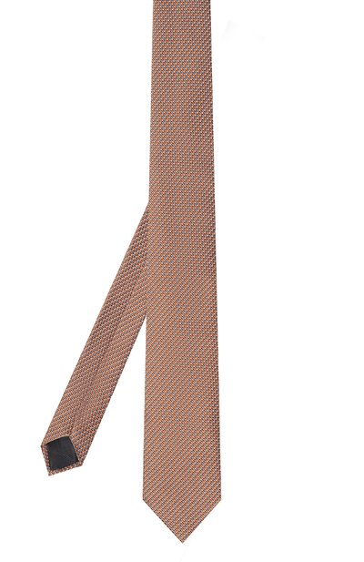 Галстук из шелка и хлопка ALTEA коричневого цвета по цене 11950 руб., арт. 2311351, фото 3 Галстук из шелка и хлопка ALTEA, арт. 2311351, фото 3