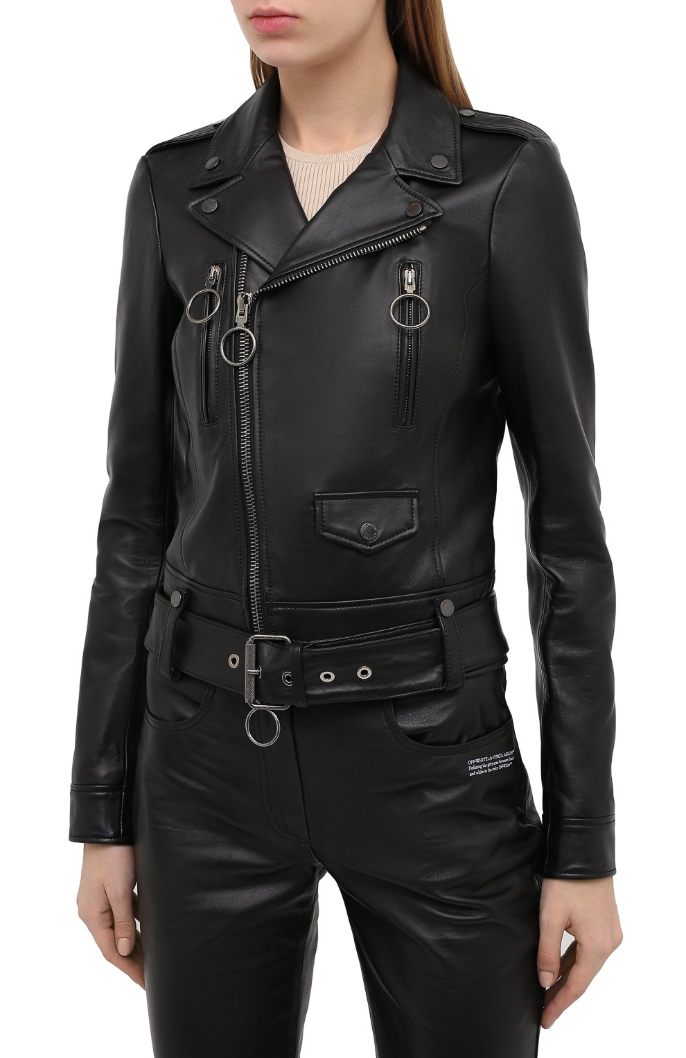 Кожаная куртка OFF-WHITE, арт. 0WJG002E20LEA0011001, фото 3