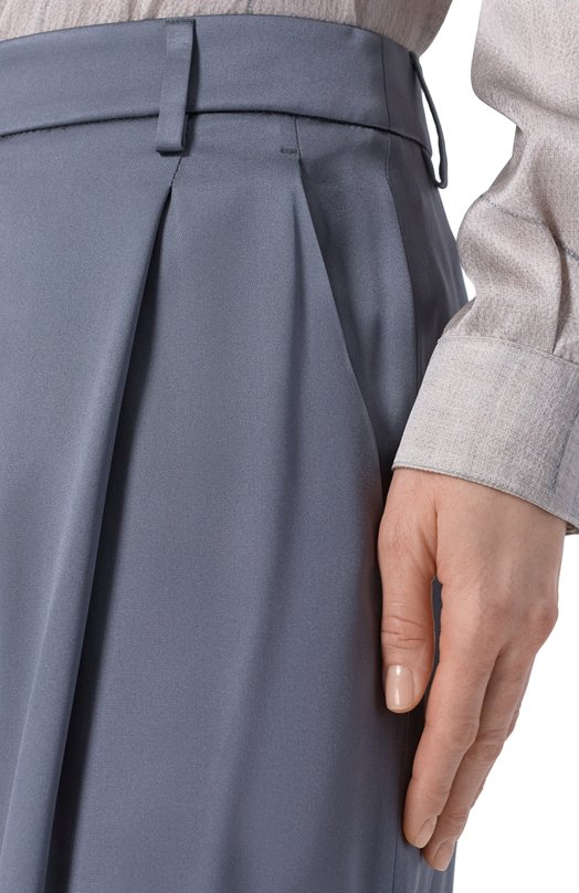 Шелковые брюки Giorgio Armani GW002793/TE10101 Серый  GW002793/TE10101 Фото 5
