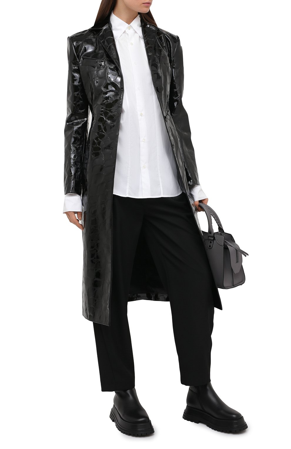 Хлопковая рубашка ANN DEMEULEMEESTER, арт. 2008-3614-115-001, фото 2