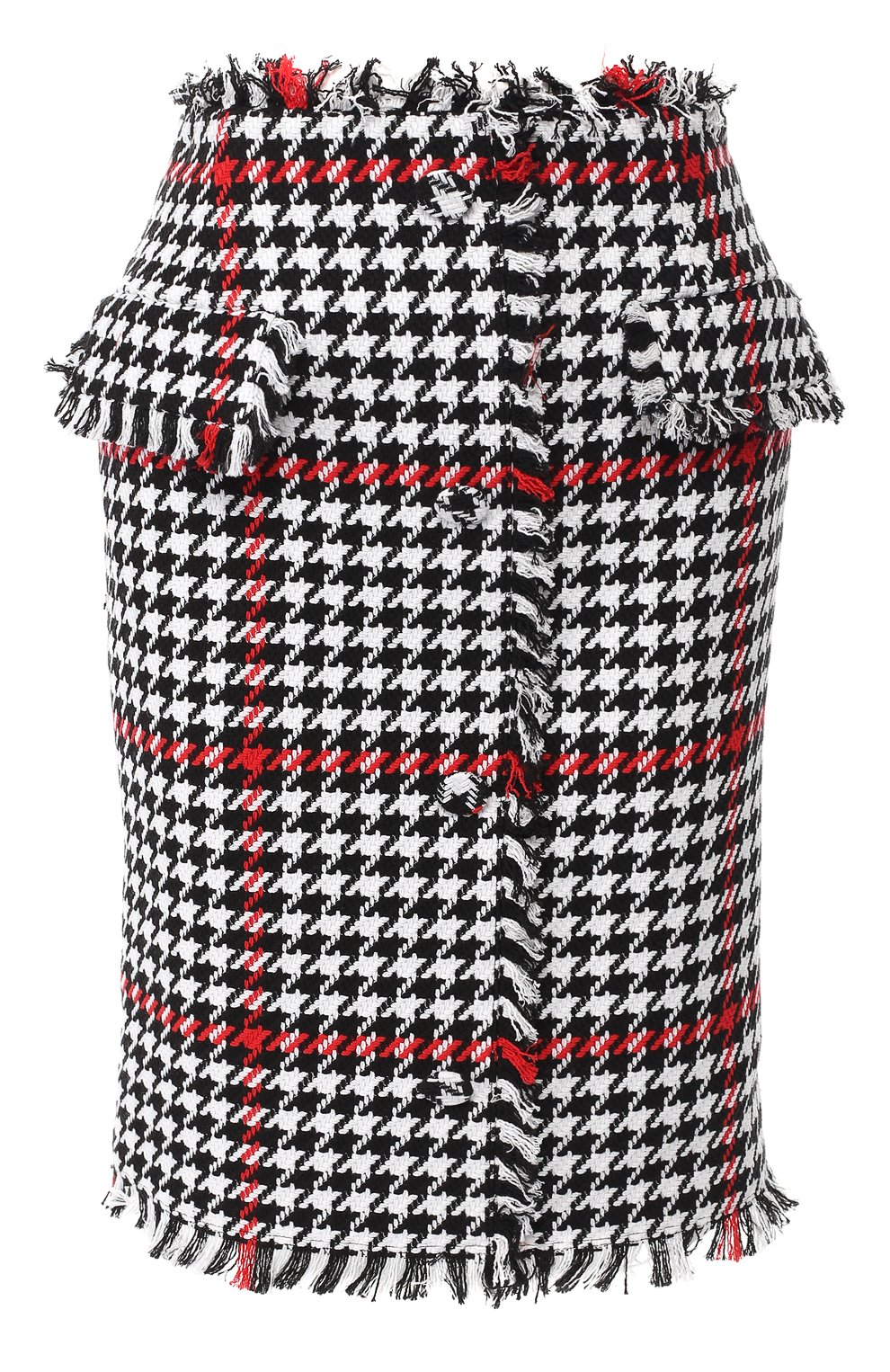 Твидовая юбка MSGM черно-белого цвета по цене 30700 руб., арт. 2641MDD06 195115, фото 1 Твидовая юбка MSGM, арт. 2641MDD06 195115, фото 1