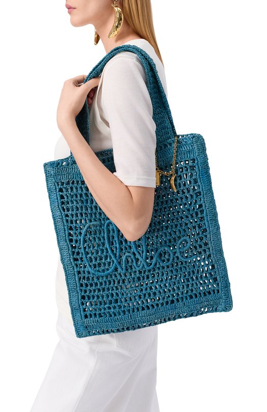 Сумка-шопер Summer Banana Chloé CH25US901P08 Голубой  CH25US901P08 Фото 2