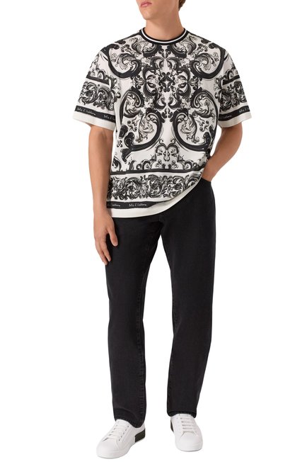 Мужская хлопковая футболка DOLCE & GABBANA, арт. G8PN9T/II7HM
