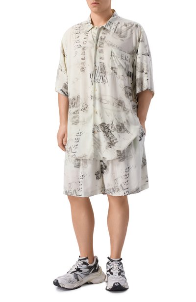 Мужская рубашка из вискозы BALENCIAGA, арт. 852334/TTL78