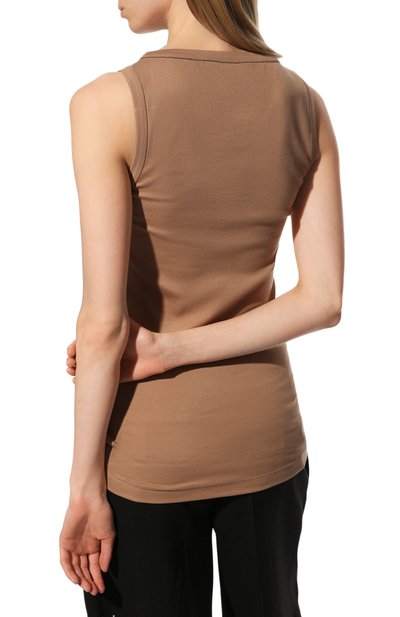 Хлопковый топ BRUNELLO CUCINELLI бежевого цвета по цене 34400 руб., арт. M0TC836S60, фото 4 Хлопковый топ BRUNELLO CUCINELLI, арт. M0TC836S60, фото 4