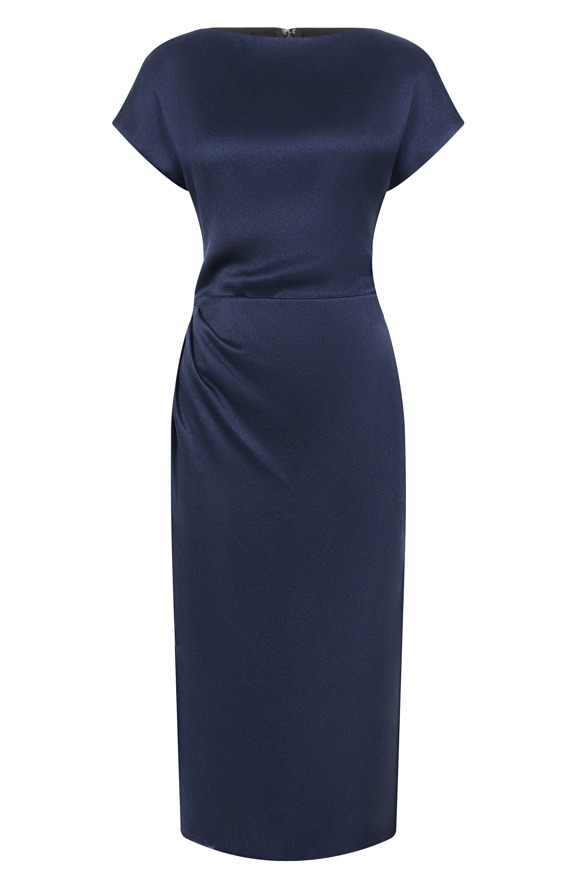 Платье из вискозы и шелка GIORGIO ARMANI темно-синего цвета по цене 287000 руб., арт. GW003485/TE22830, фото 1 Платье из вискозы и шелка GIORGIO ARMANI, арт. GW003485/TE22830, фото 1