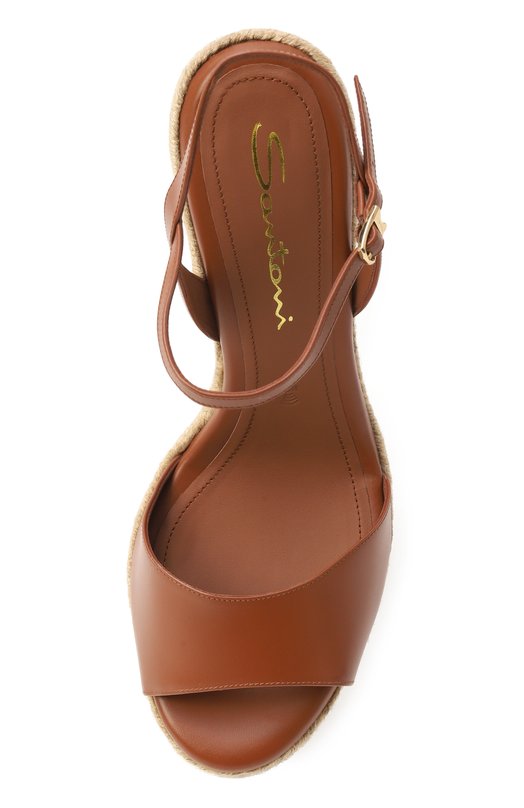 Кожаные босоножки Santoni WHZG71645ZNATYLC Коричневый  WHZG71645ZNATYLC Фото 6
