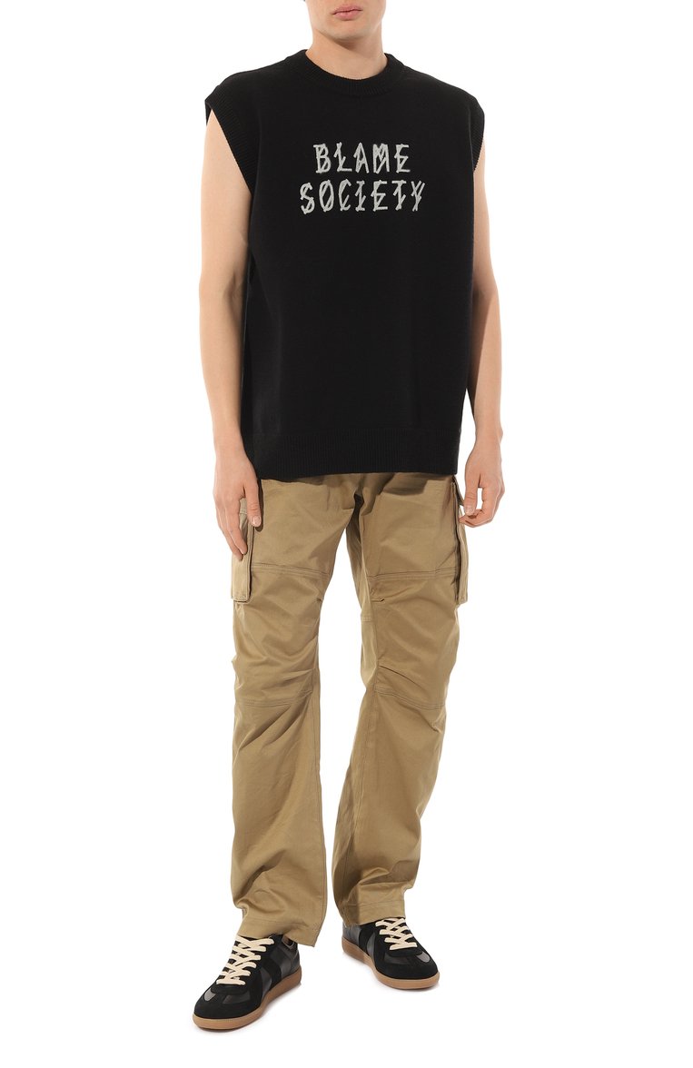 Мужские хлопковые брюки-карго DSQUARED2 бежевого цвета, арт. S74KB0793/S39021 | Фото 2 (Материал внешний: Хлопок; Длина (брюки, джинсы): Стандартные; Силуэт М (брюки): Карго; Случай: Повседневный; Стили: Кэжуэл; Автоматизация ТО: Проставлено; Автоматизация состава: Проставлено)