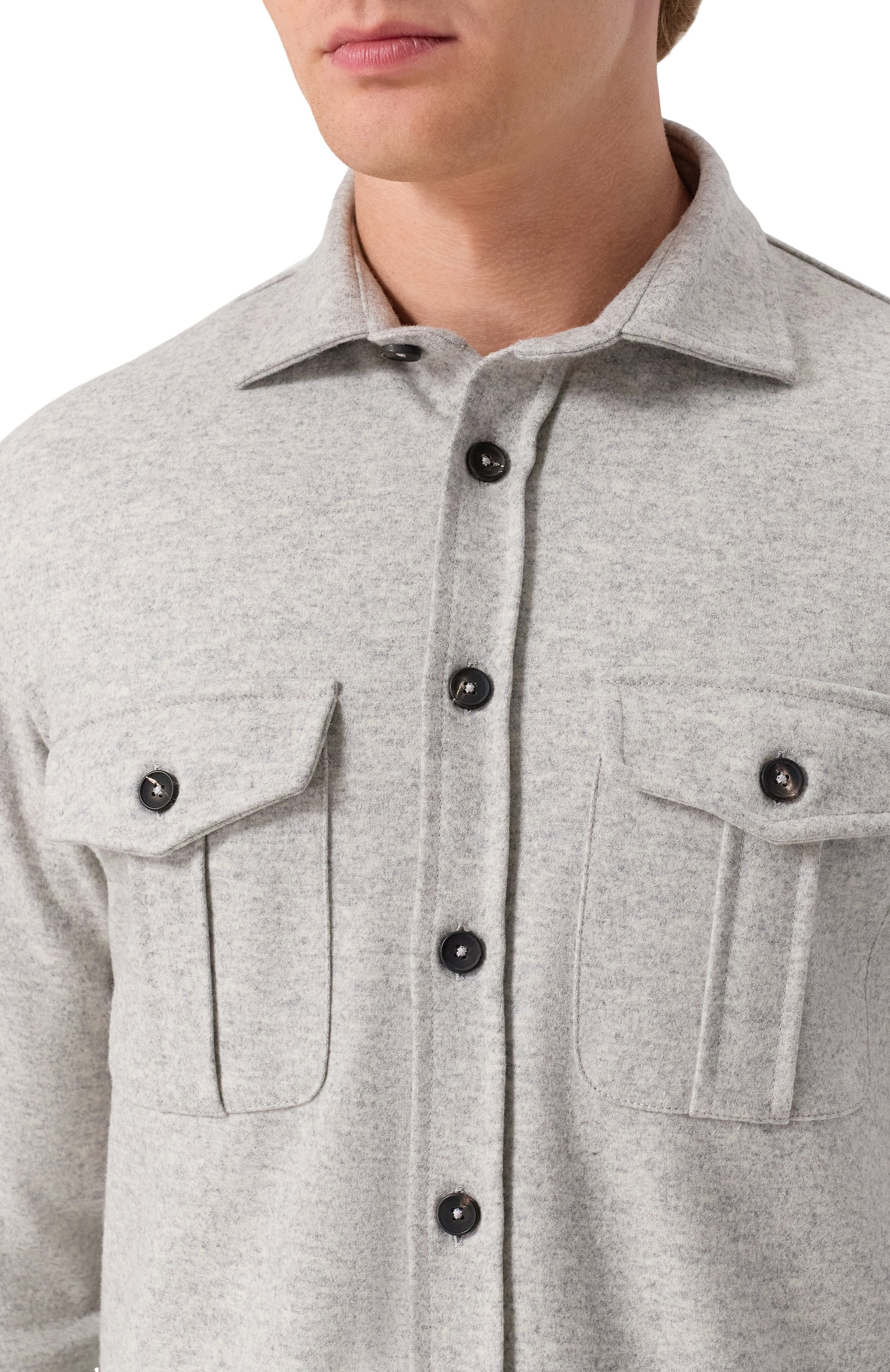 Рубашка из шерсти и кашемира ANDREA CAMPAGNA, арт. CAMLMIL/WCFELT, фото 5