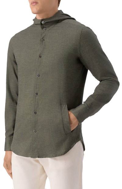 Рубашка из хлопка и лиоцелла KITON, арт. UMCMARH0944007, фото 3