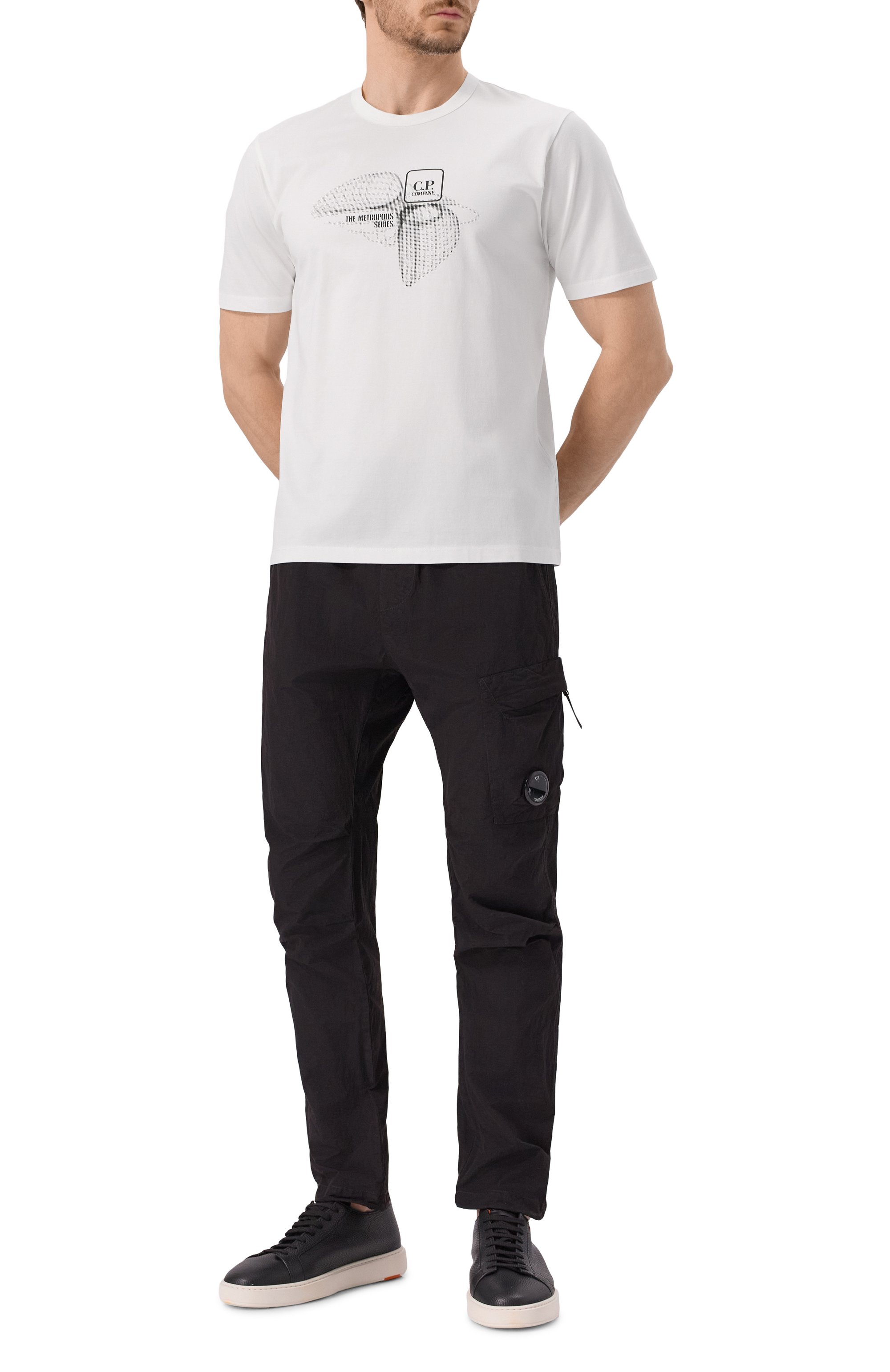 Хлопковая футболка C.P. COMPANY, арт. 18CLTS050A006370W, фото 2