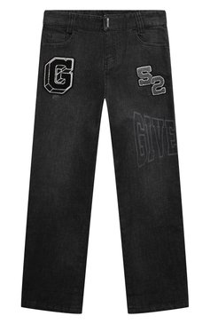 Детские джинсы GIVENCHY черного цвета, арт. H24241/6A-12A | Фото 1 (Материал внешний: Хлопок; Нос: Не проставлено; Детали: Декор; Ростовка одежда: 12 лет | 152 см, 9 лет | 134 см, 7 лет | 122 см)