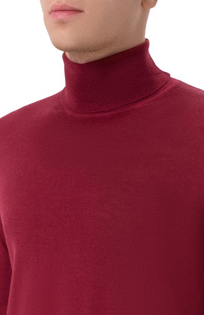 Шерстяная водолазка BOSS бордового цвета по цене 23950 руб., арт. 50468262, фото 5 Шерстяная водолазка BOSS, арт. 50468262, фото 5