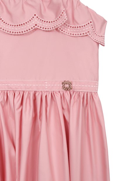 Хлопковый сарафан ELIE SAAB JUNIOR розового цвета по цене 110500 руб., арт. EFAB100 MX MC/TS0724 RIC05, фото 3 Хлопковый сарафан ELIE SAAB JUNIOR, арт. EFAB100 MX MC/TS0724 RIC05, фото 3
