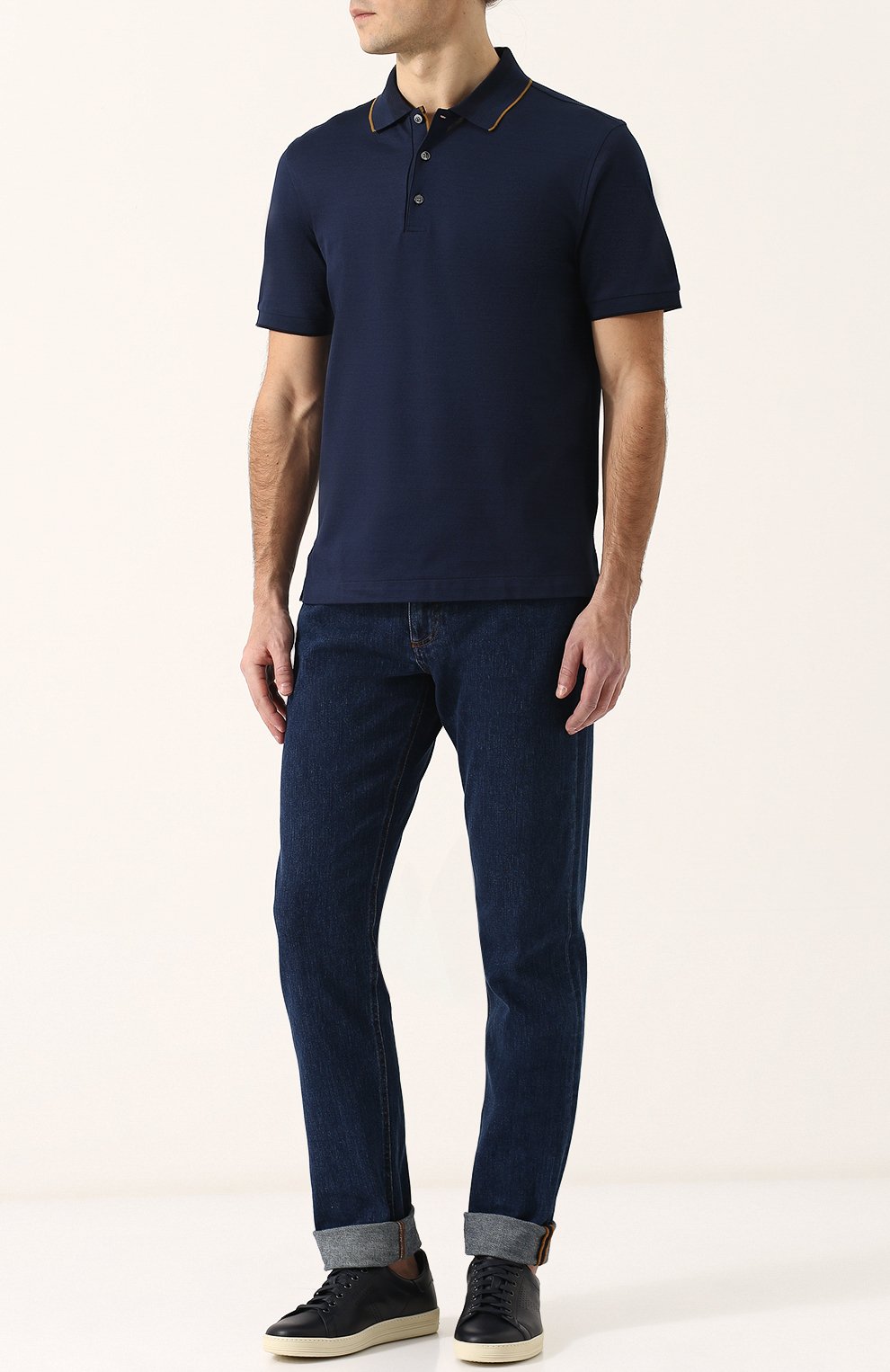 Хлопковое поло BRIONI, арт. UJ6R0L/P7620, фото 2