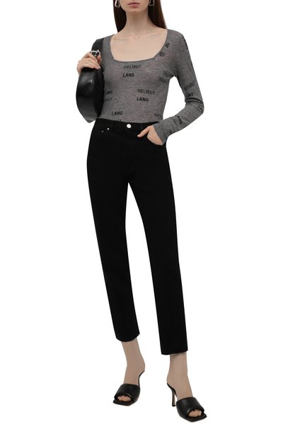 Шерстяной пуловер HELMUT LANG светло-серого цвета по цене 29750 руб., арт. L04HW714, фото 2 Шерстяной пуловер HELMUT LANG, арт. L04HW714, фото 2